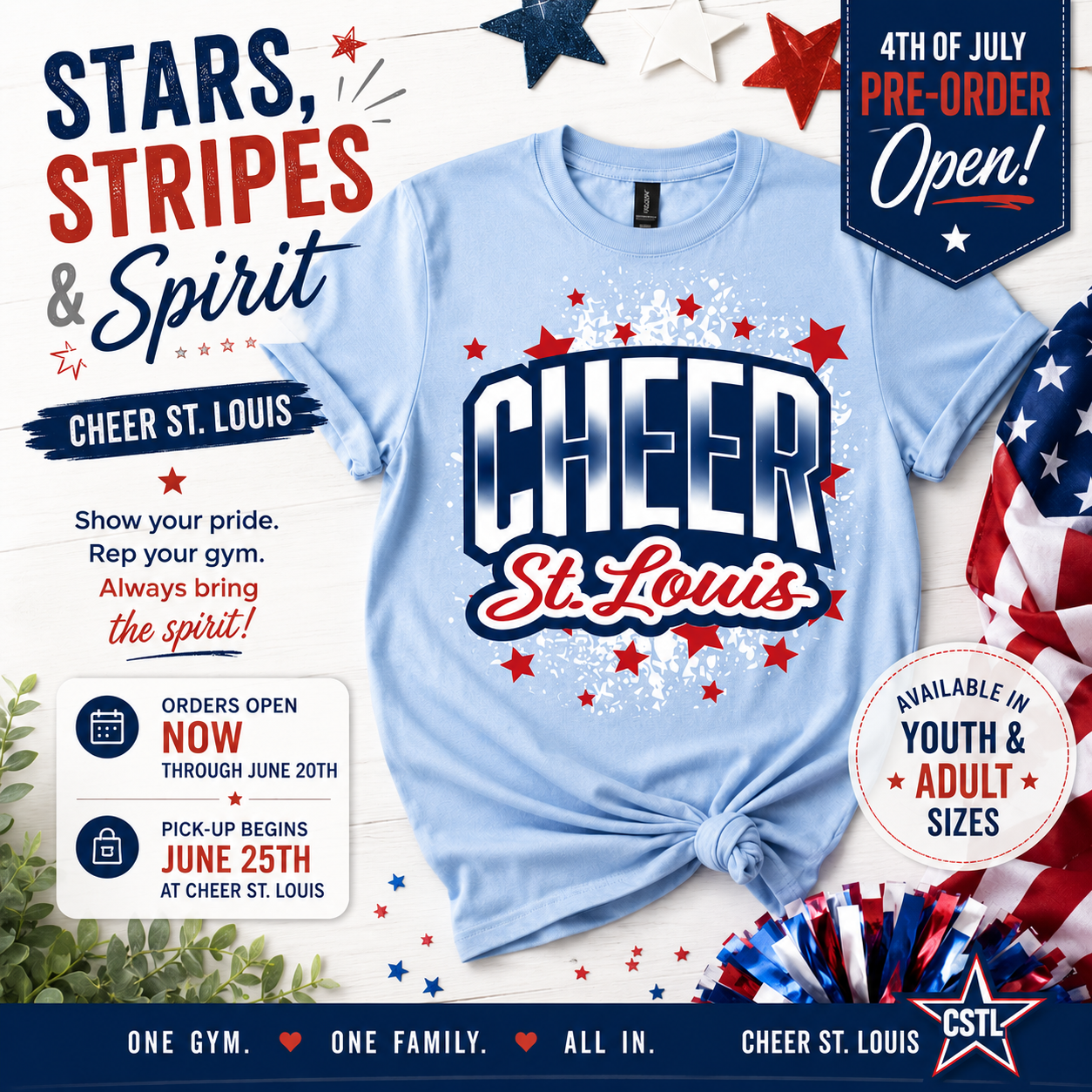 Stars, Stripes & Spirit T-Shirt