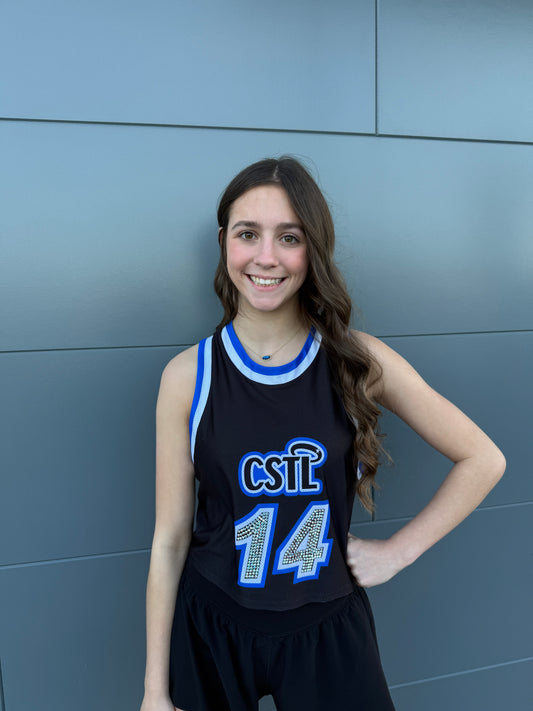 Bling Crop Basketball Jersey